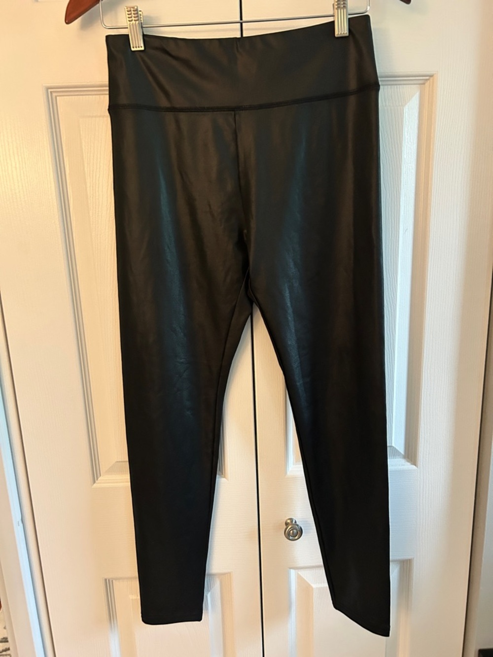 wild fable Black Faux Leather-Look Leggings